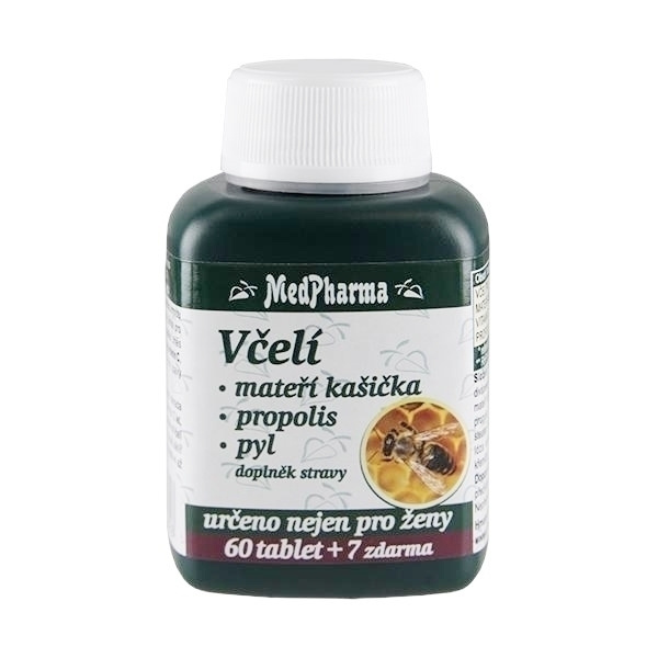 MedPharma Včelí mateří kašička + propolis + pyl, 67 tablet