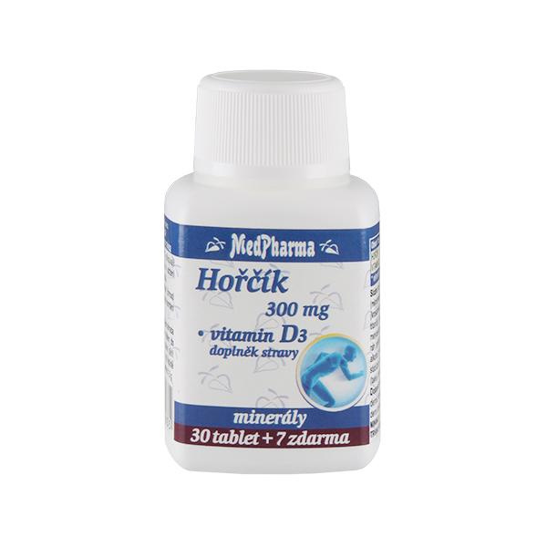 MedPharma Hořčík 300 mg + vitamin D3 - 37 tablet