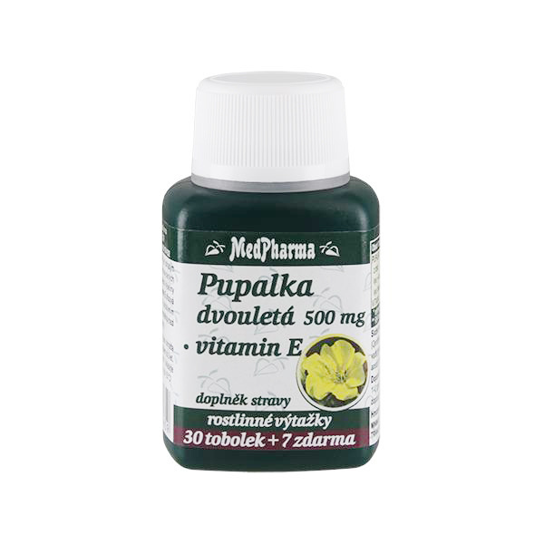 MEDPHARMA Pupalka dvouletá 500 mg + vitamín E 37 tobolek