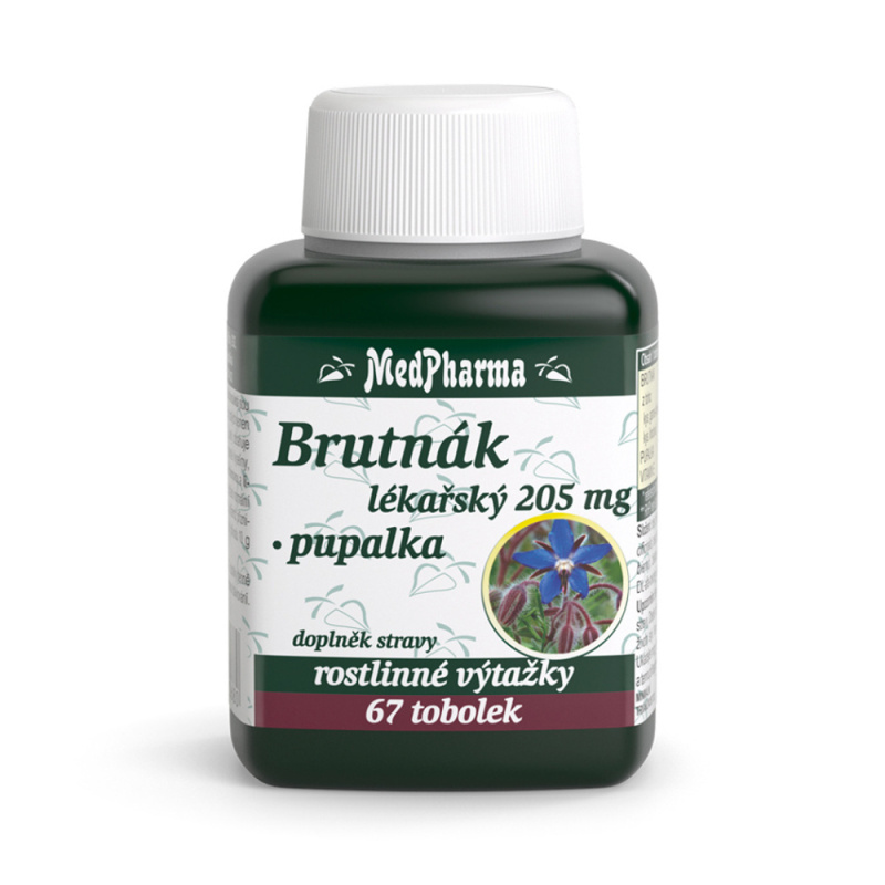 MedPharma Brutnák lékařský 205 mg + pupalka, 67 tobolek