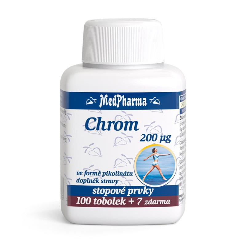 MedPharma Chrom 200 µg - ve formě pikolinátu, 107 tobolek