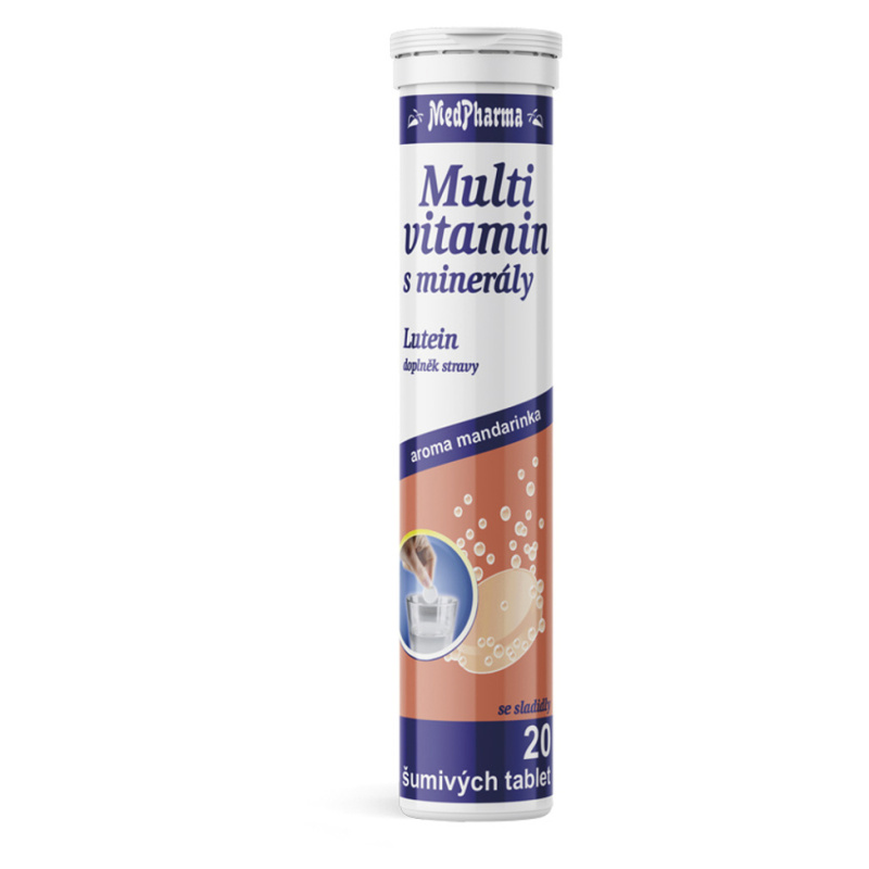 MedPharma Multivitamín s minerály + lutein, 20 šumivých tablet