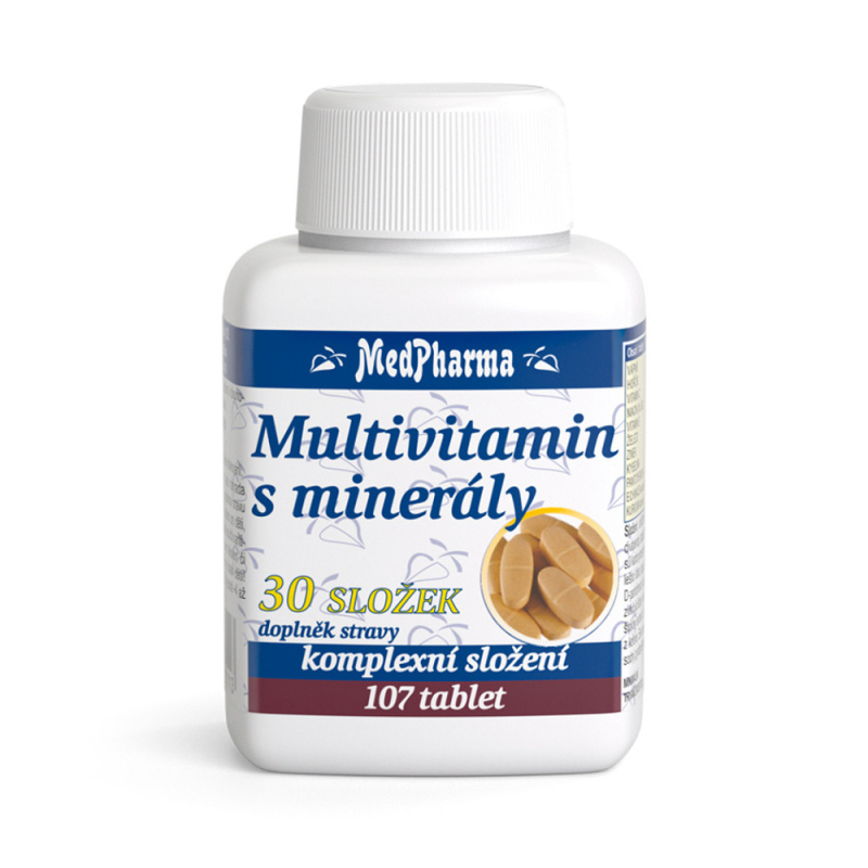 MedPharma Multivitamín s minerály 30 složek 107 tablet