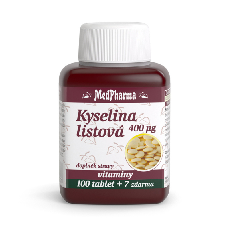 MedPharma Kyselina listová 400 µg, 107 tablet