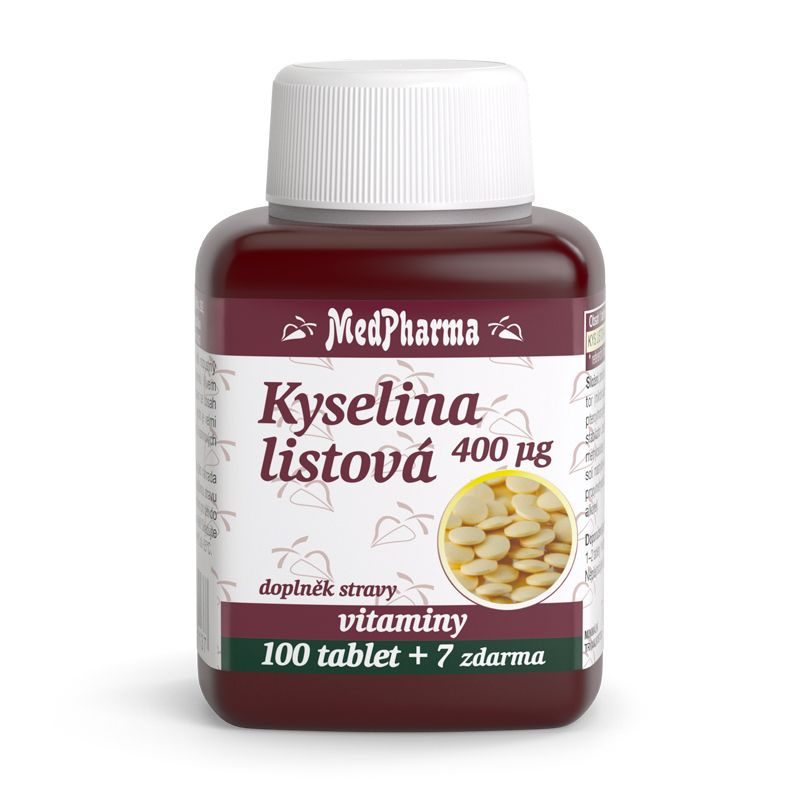 MedPharma Kyselina listová 400 µg, 107 tablet