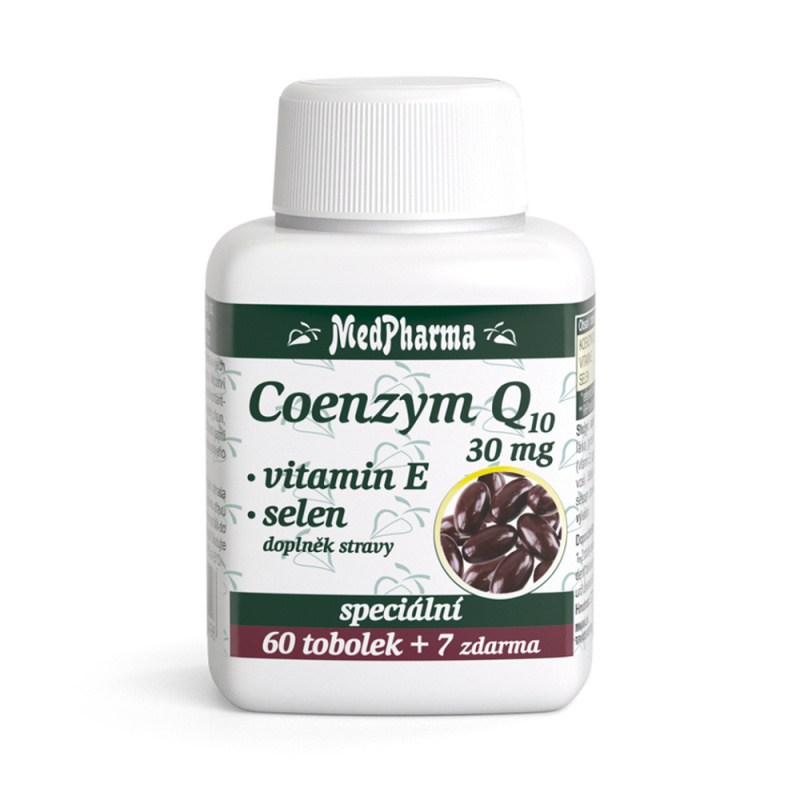 MedPharma Coenzym Q10 30 mg + vitamín E + selen, 67 tablet
