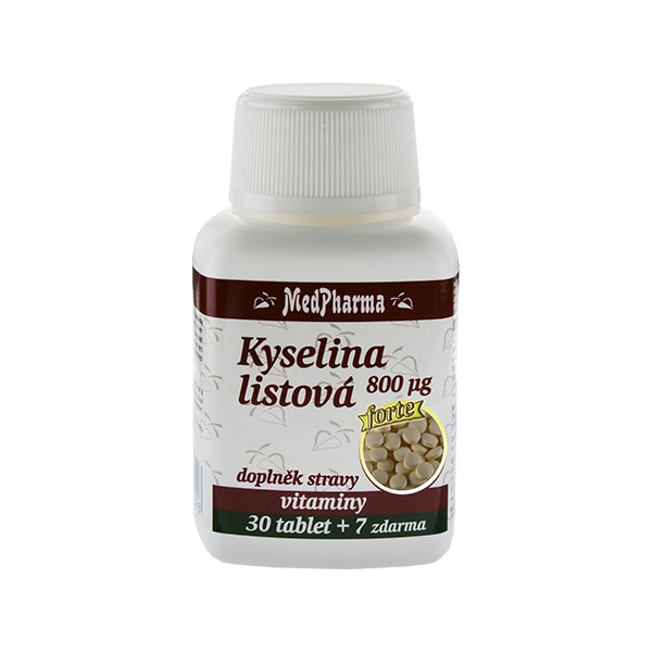 Kyselina listová 800 µg MedPharma - 37 tablet