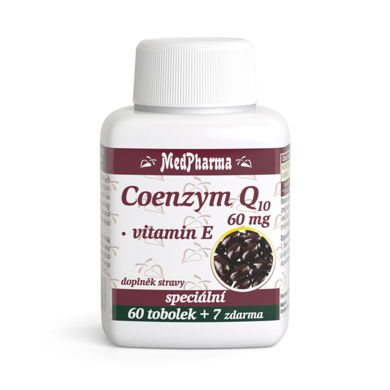 MedPharma Coenzym Q10 60 mg + Vitamin E 67 kapslí