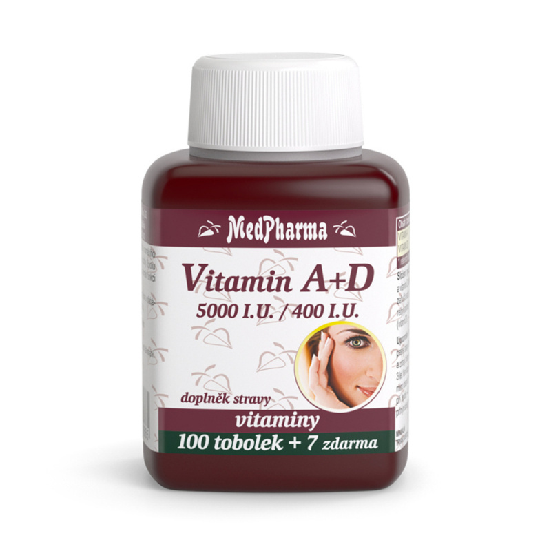 MedPharma Vitamín A + D (5000 I.U./400 I.U.) 107 tobolek