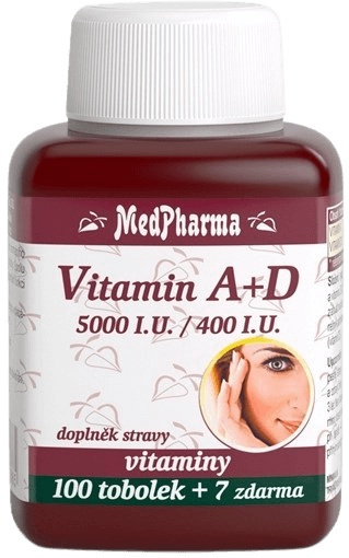 MedPharma Vitamín A + D (5000 I.U./400 I.U.) 107 tobolek