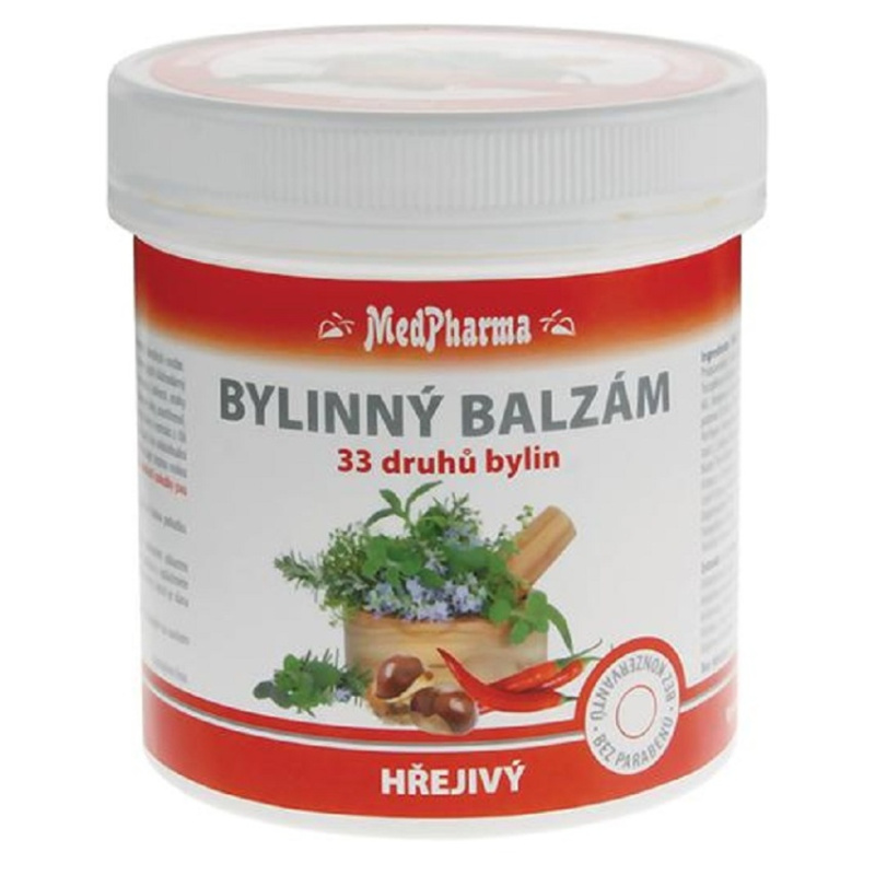 MedPharma Bylinný balzám hřejivý, 33 druhů bylin, 250 ml