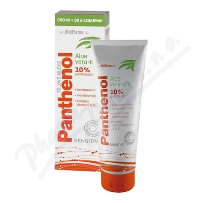 MedPharma Panthenol 10 % Sensitive tělové mléko, 200 ml + 30 ml zdarma!