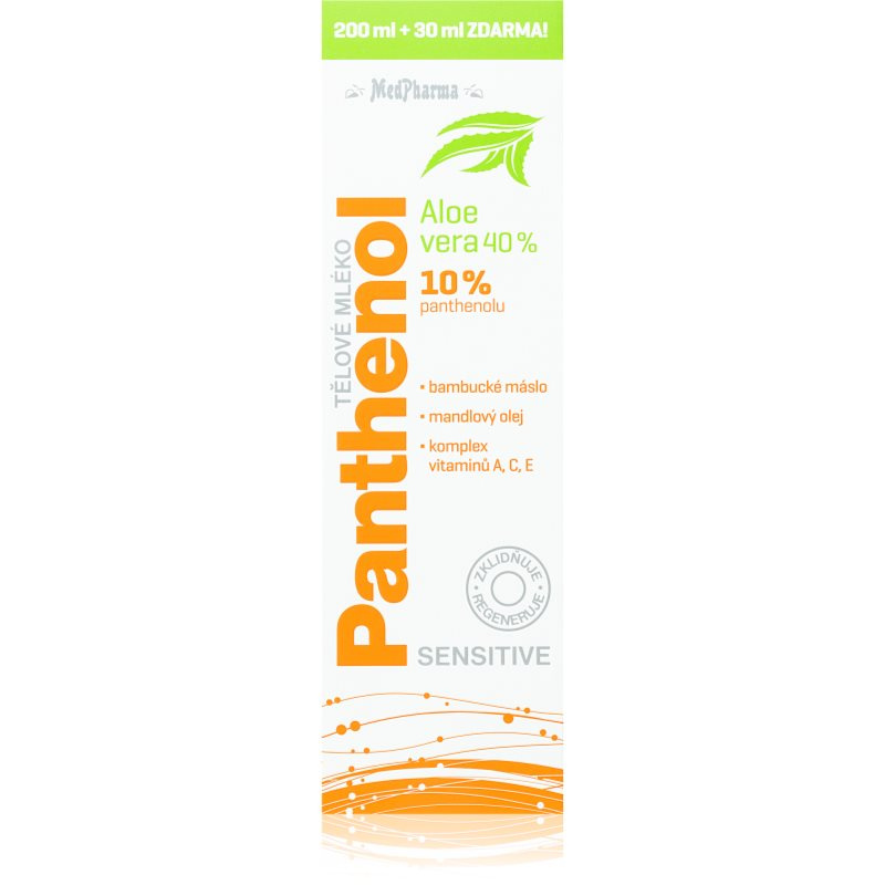 MedPharma Panthenol 10 % Sensitive tělové mléko, 200 ml + 30 ml zdarma!