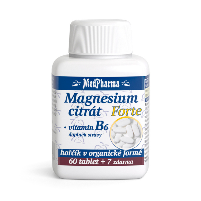 MedPharma Magnesium citrát Forte + vitamín B6 - 67 tablet