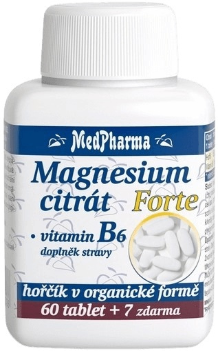 MedPharma Magnesium citrát Forte + vitamín B6 - 67 tablet