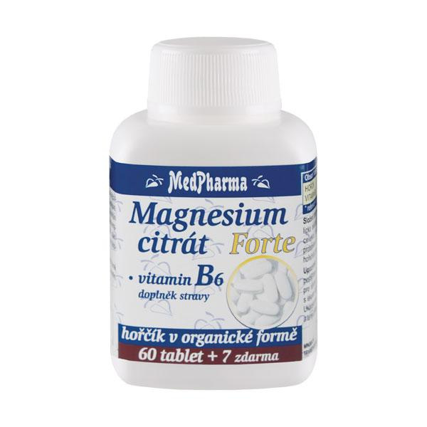 MedPharma Magnesium citrát Forte + vitamín B6 - 67 tablet