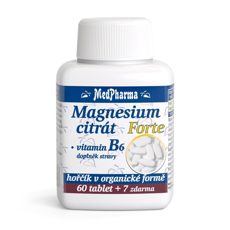 MedPharma Magnesium citrát Forte + vitamín B6 - 67 tablet