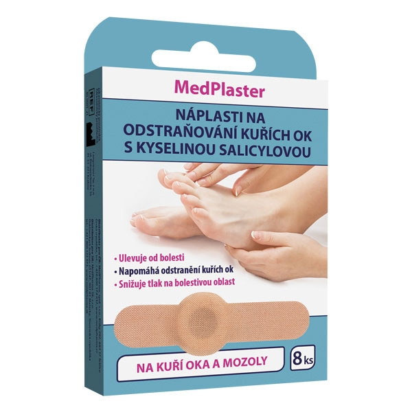 MedPharma Náplast na odstraňování kuřích ok s kyselinou salicylovou, 8 ks