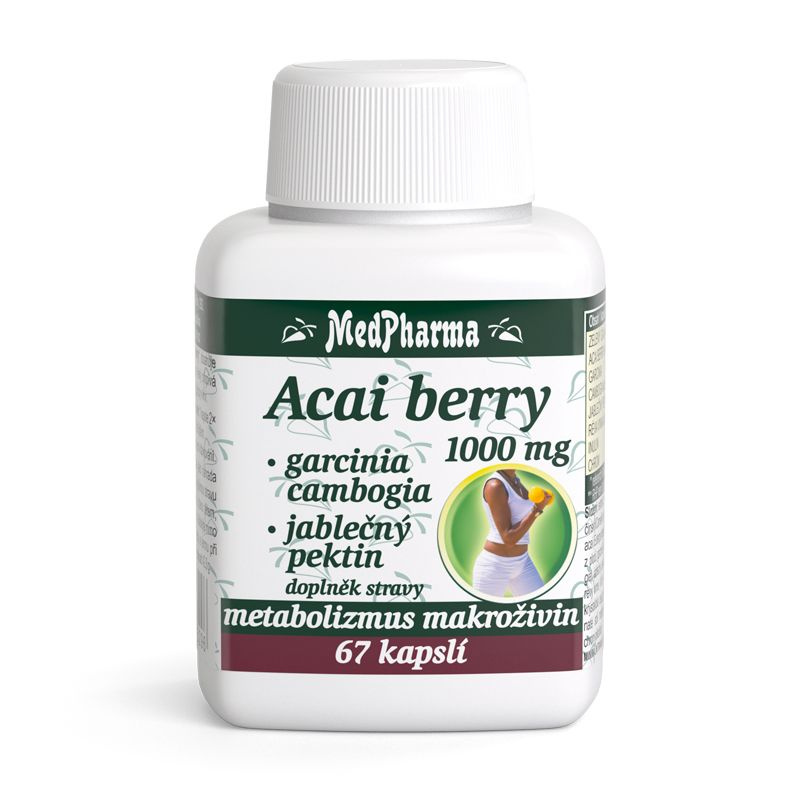 MedPharma Acai berry 1000 mg + garcinia cambogia + jablečný pektin 67 kapslí