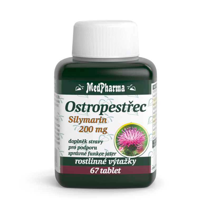 MedPharma Ostropestřec Silymarin 200 mg, 67 tablet