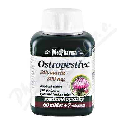 MedPharma Ostropestřec Silymarin 200 mg, 67 tablet