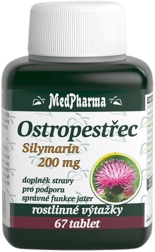 MedPharma Ostropestřec Silymarin 200 mg, 67 tablet