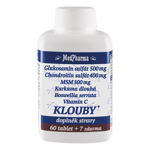 MedPharma Glukosamin sulfát (chondroitin, MSM, kurkuma) na KLOUBY, 67 tablet