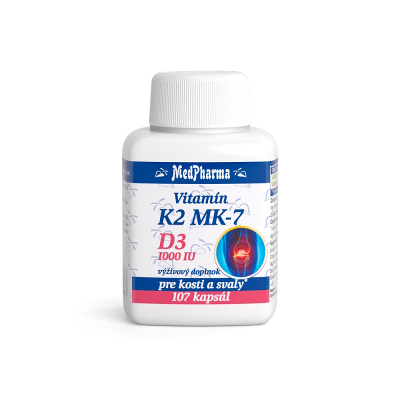 MedPharma Vitamín K2 MK-7+D3 1000 IU 107 tobolek