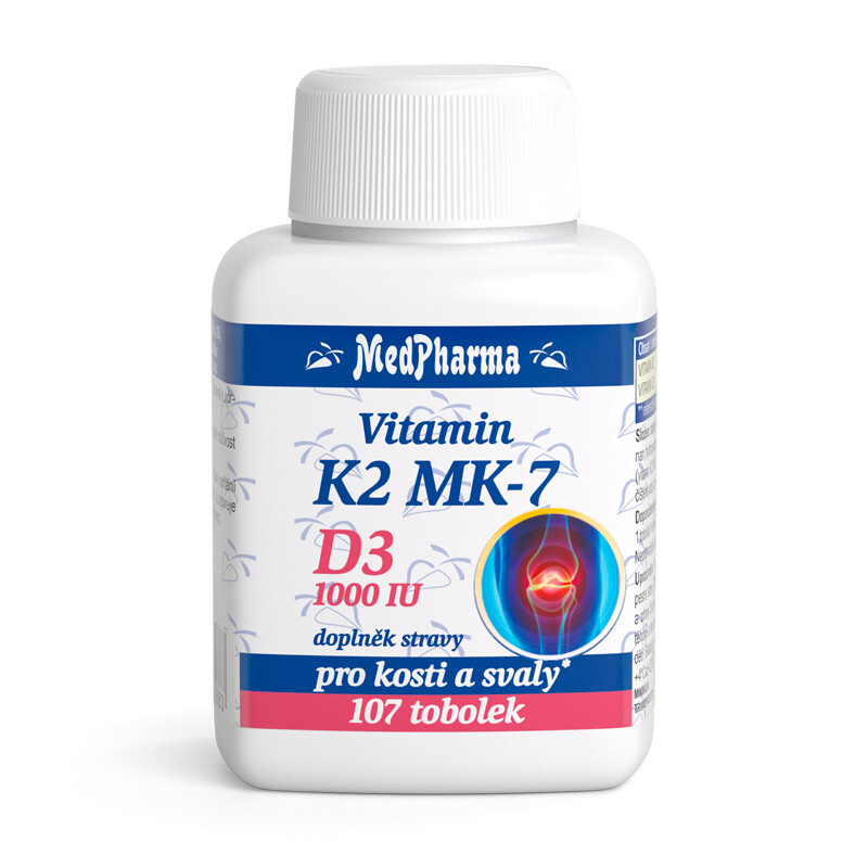 MedPharma Vitamín K2 MK-7+D3 1000 IU 107 tobolek