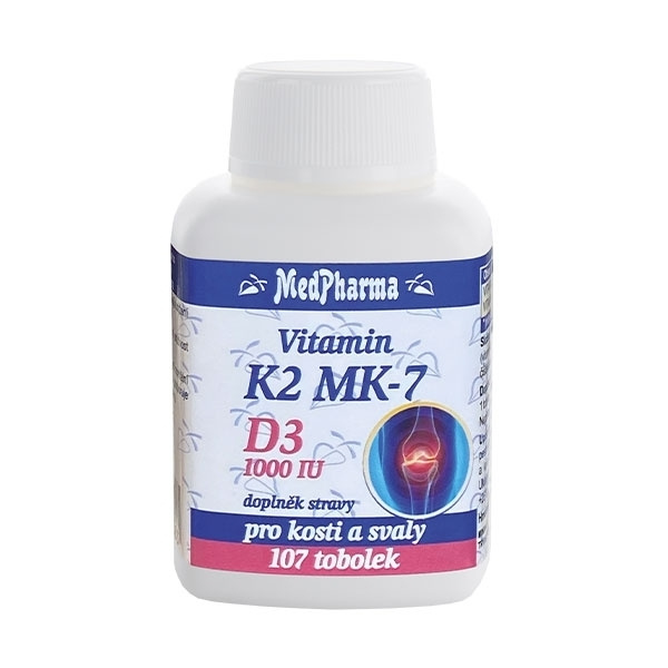 MedPharma Vitamín K2 MK-7+D3 1000 IU 107 tobolek