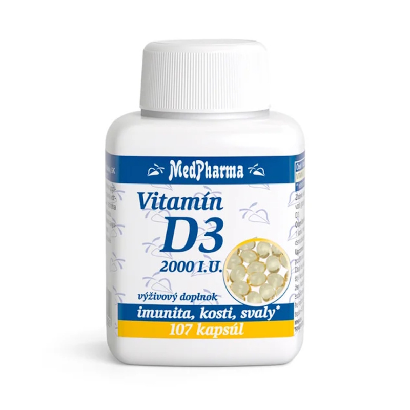 MedPharma Vitamín D3 2000 I.U. 107 kapslí