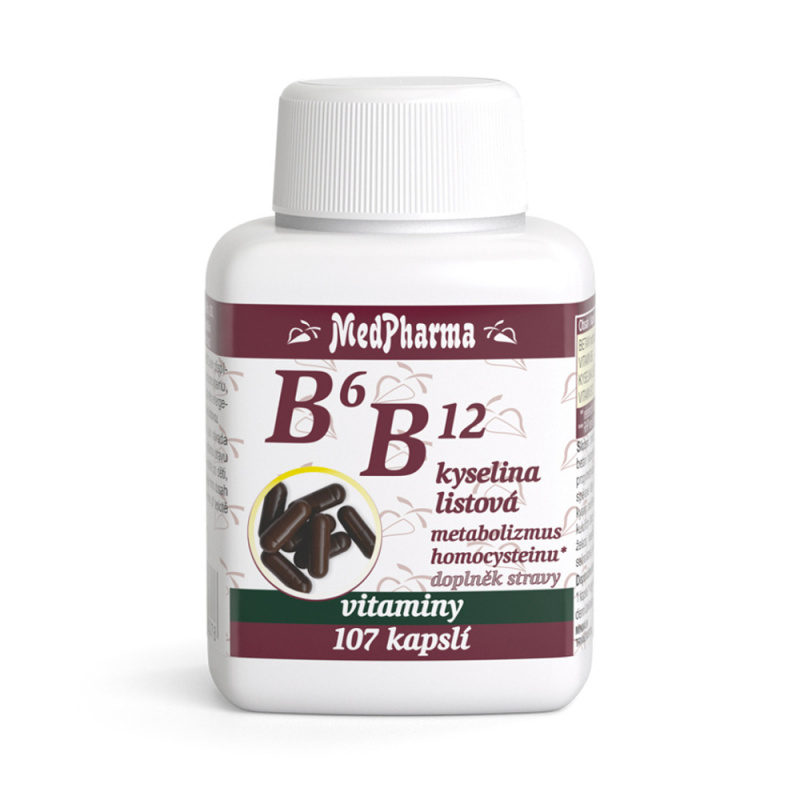 MedPharma B6 + B12 + kyselina listová 107 tablet