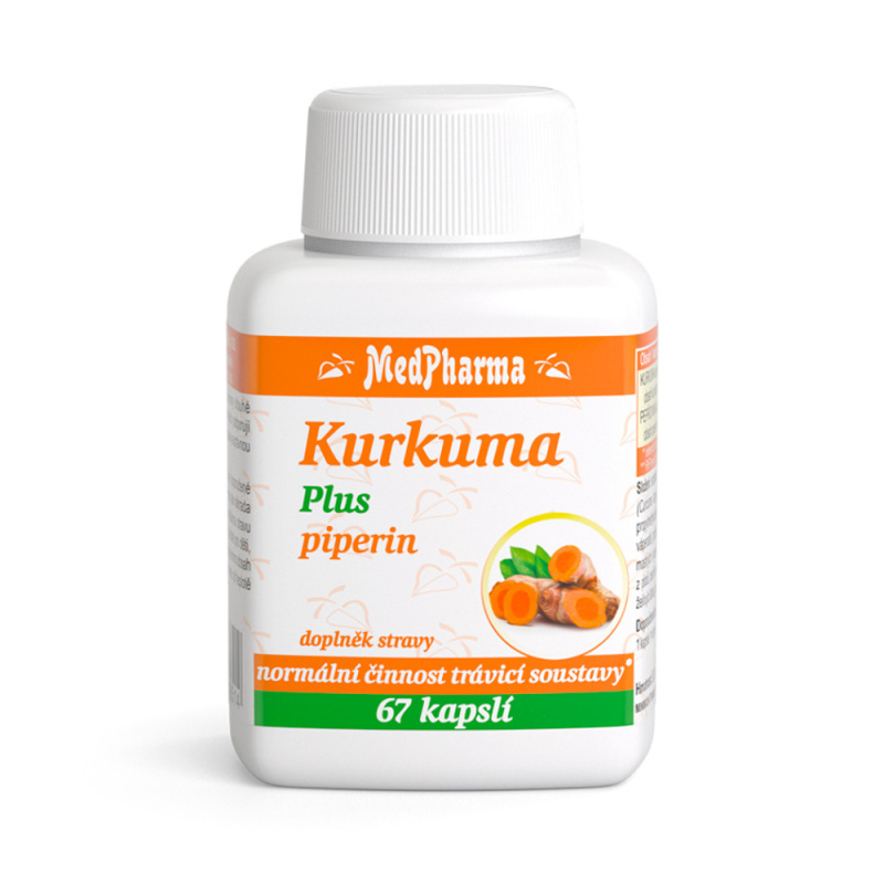 MedPharma Kurkuma Plus piperin 67 kapslí