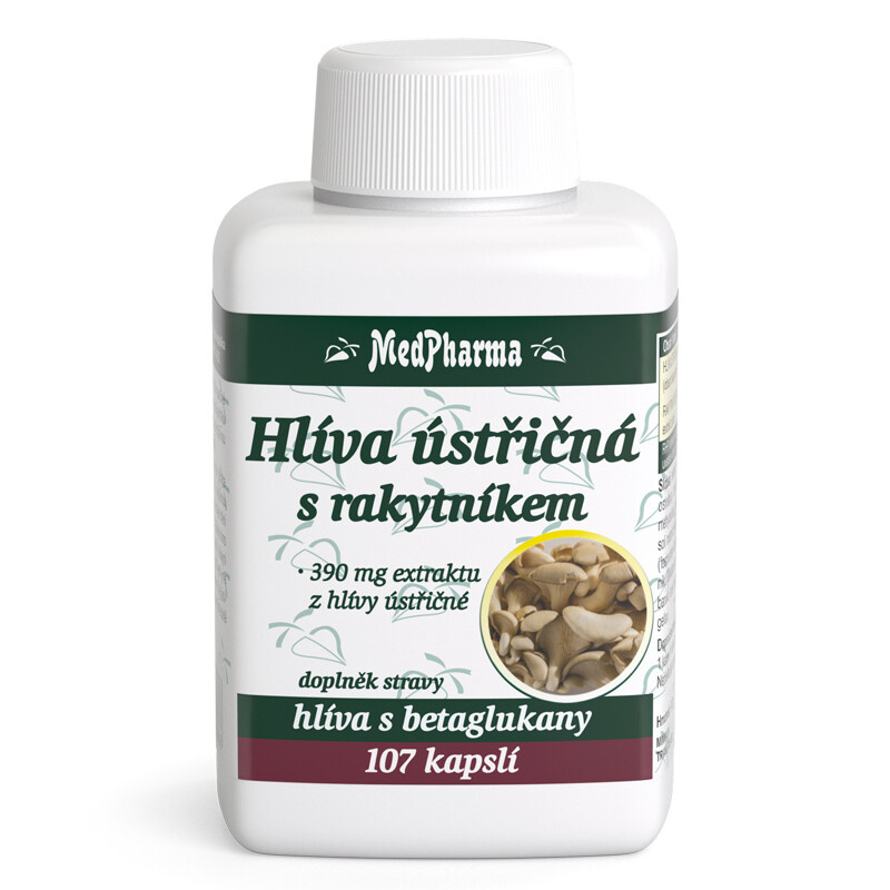 MedPharma Hlíva ústřičná s rakytníkem, 107 kapslí