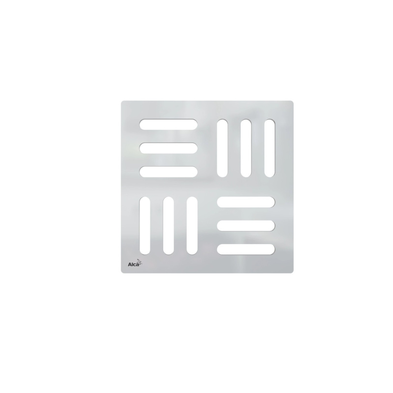 Alcadrain Designová mřížka, vzor 3, nerez, 102 x 102 mm