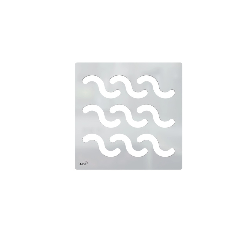 Alcadrain Designová mřížka, vzor 2, nerez, 102 x 102 mm