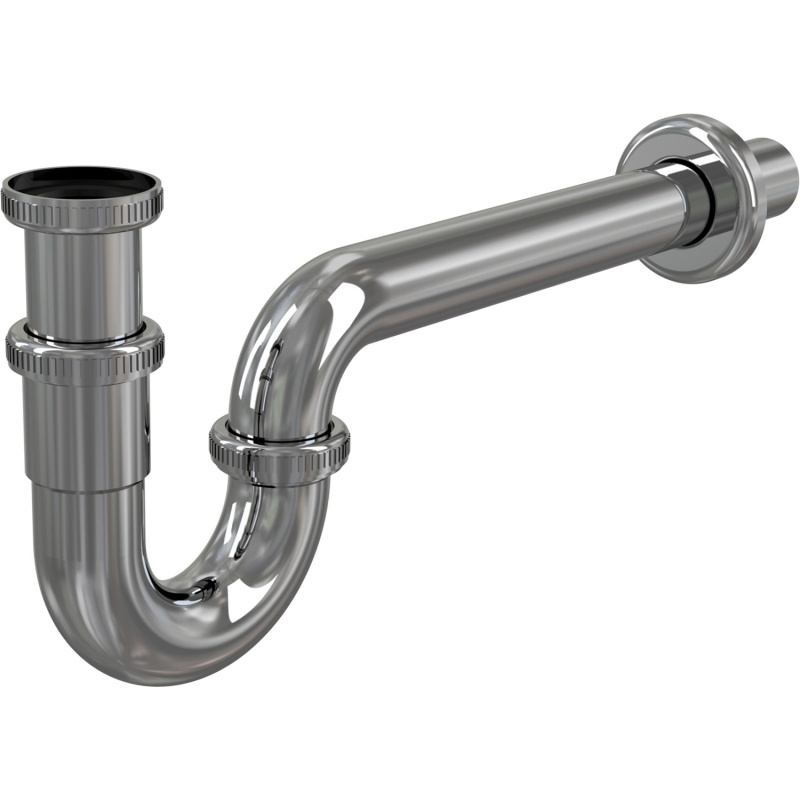 Sifon umyvadlový celokovový Alca A432 DN 32 tvar "U", s převlečnou maticí