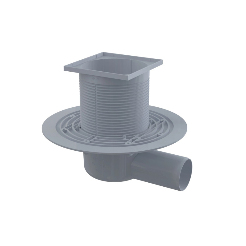 Alcadrain Podlahová vpusť 105x105/50 boční bez mřížky