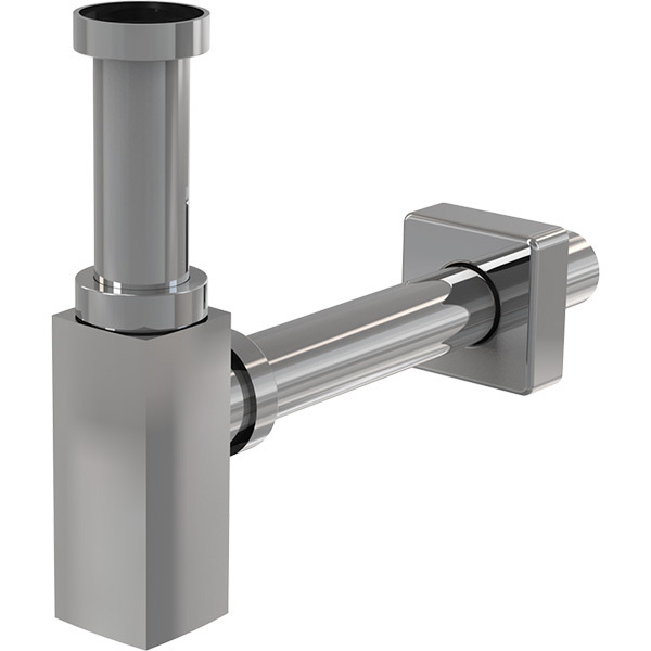Sifon umyvadlový celokovový Alca A401 DN 32 s převlečnou maticí 5/4", hran
