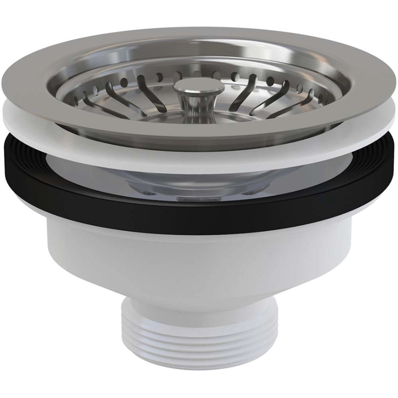 Výpust dřezová Alca A37 6/4" s nerezovou mřížkou DN 115