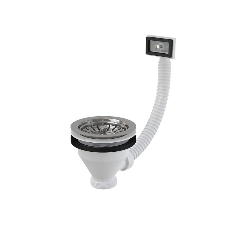 Výpust dřezová Alca A38 6/4" s nerezovou mřížkou DN 115 a f