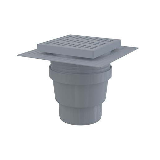 Alca Podl.vpust přímá,mřížka šedá,límec APV11