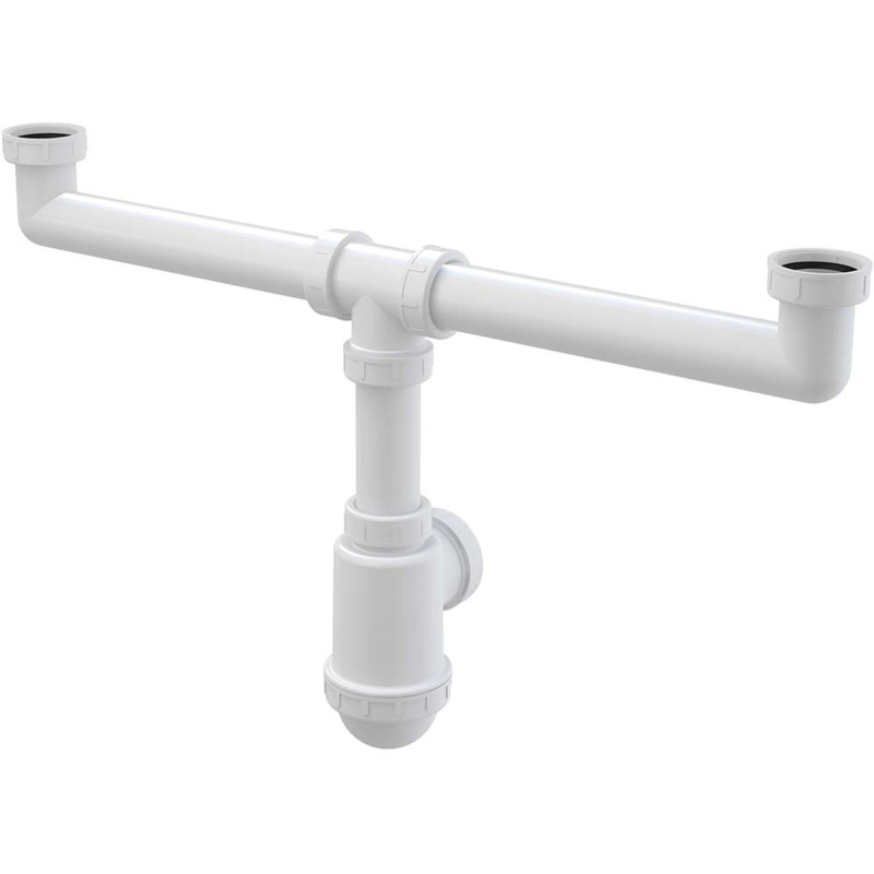 Sifon dřezový Alca A448 DN 50/40 pro dvoudřez s převlečnou mati