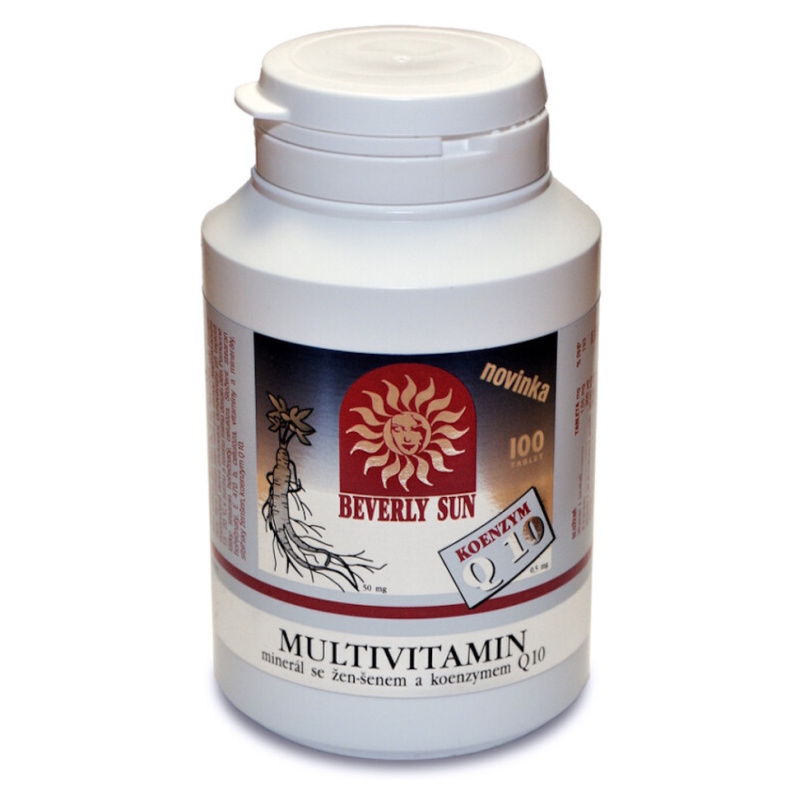 BEVERLY SUN Multivitamin-minerál se ženšenem + koenzym Q10 100 tablet