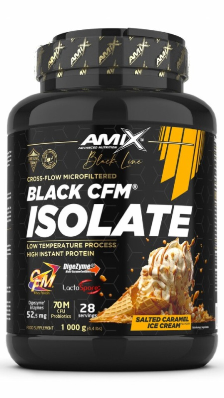 Amix BLACK Line Black CFM Isolate 1000 g - slaný karamel/zmrzlina