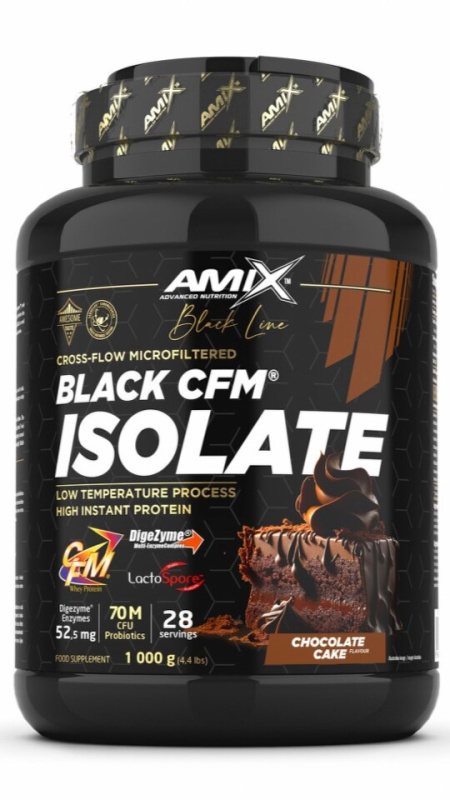 Amix BLACK Line Black CFM Isolate 1000 g - čokoládový dort