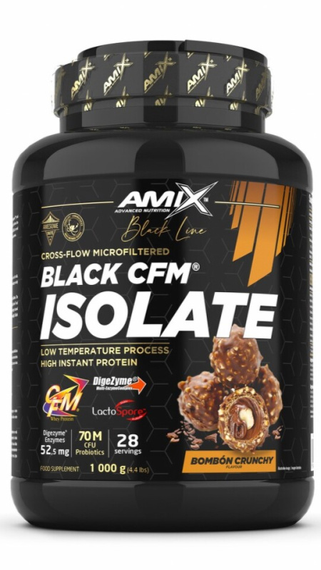 Amix Nutrition Black CFM Isolate 1000g - bombon crunchy 1000g bombón crunchy