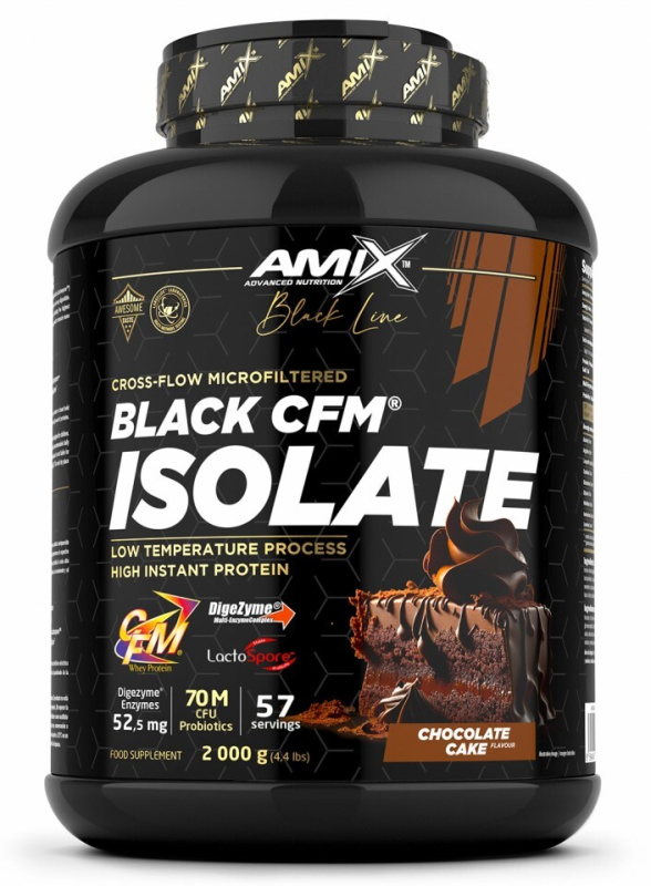 AMIX Black Line Black CFM Isolate Protein, 2000 g Příchuť: Čokoládový dort