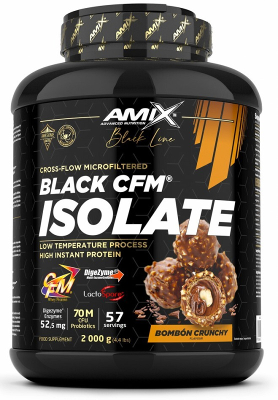 Amix Nutrition Black CFM Isolate 2000g bombón crunchy