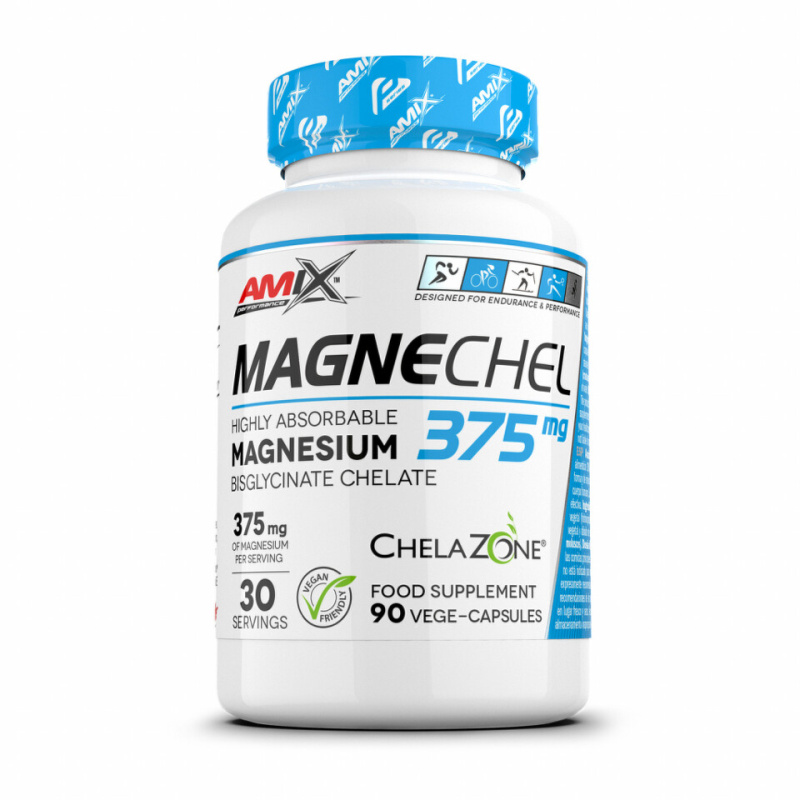 AMIX Performance MagneChel Magnesium Chelate, Hořčík, 90 kapslí